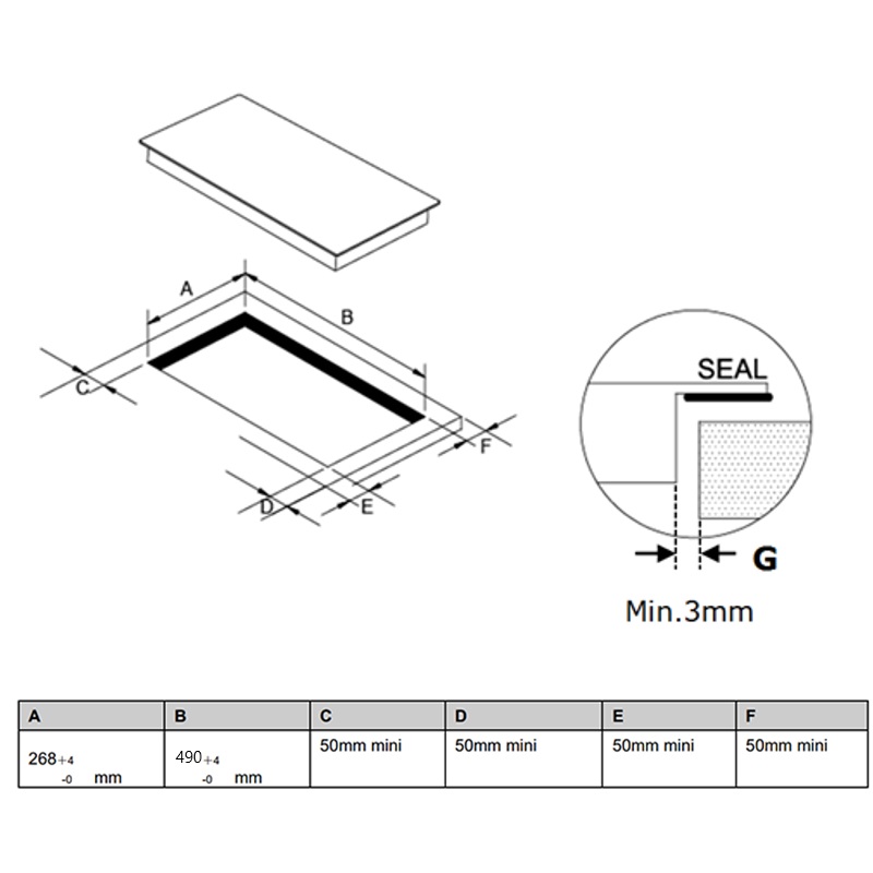 Keraamiline pliidiplaat Scandomestic Domino K30 - Image 2