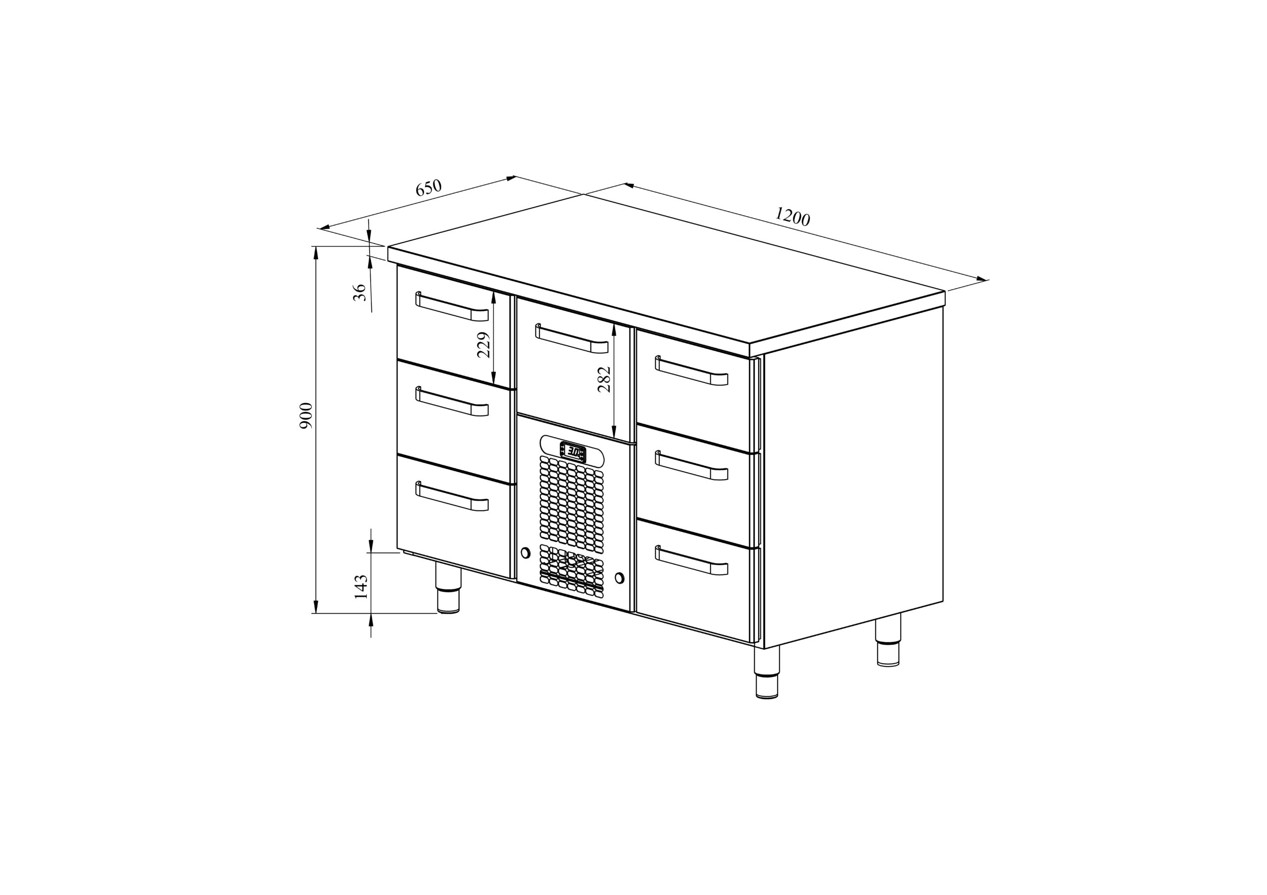 Külmtöölaud VLE 1207 - Image 2