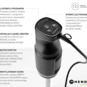Stick blender HENDI BLEND, HENDI, designed by Robert Bronwasser, 230V/250W, ⌀71x(H)450mm