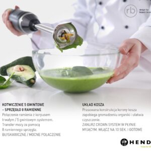 Stick blender HENDI BLEND, HENDI, designed by Robert Bronwasser, 230V/250W, ⌀71x(H)450mm