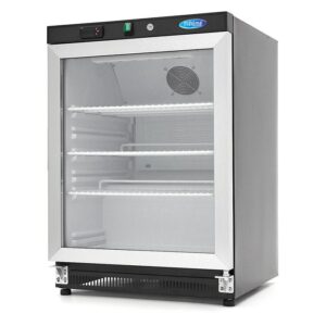 Klaasuksega külmkapp Maxima 200L Black