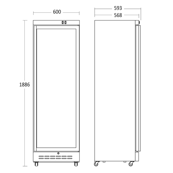 Vitriinkülmik Scandomestic DC389BD