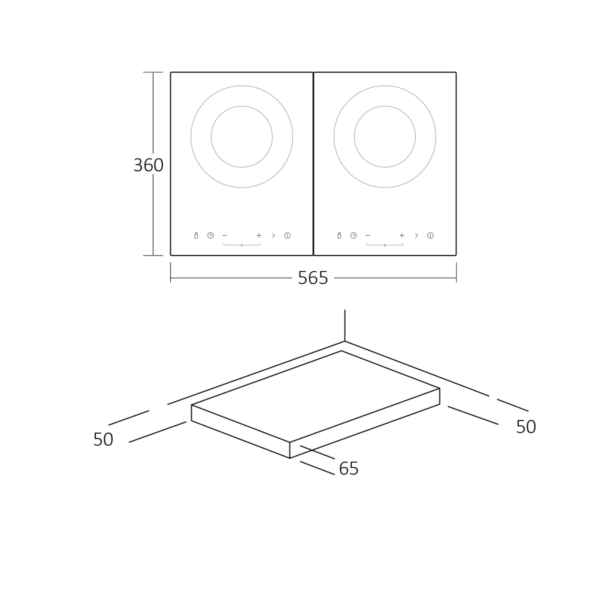 Induktsioonlauapliit 2 tsooniga Scandomestic