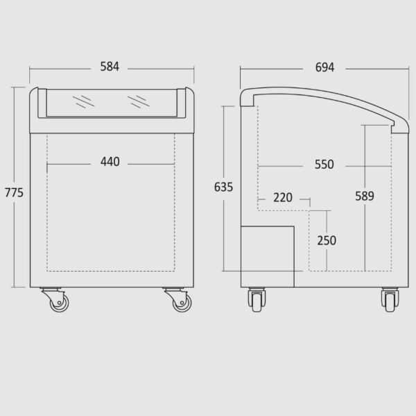 Klaaskaanega jäätisekülmik 137 liitrit Scandomestic