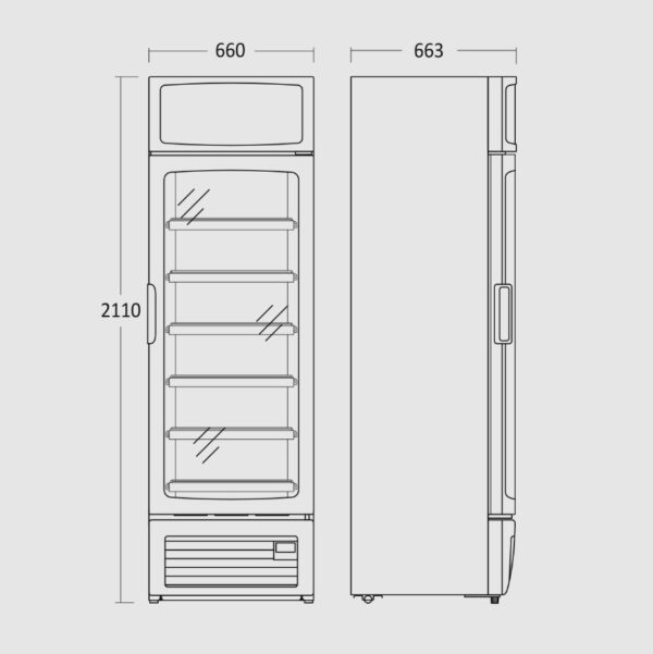 Sügavkülmik klaasuksega Scandomestic