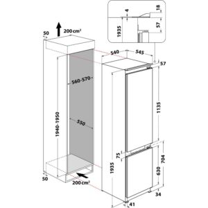 Integreeritav külmik Whirlpool