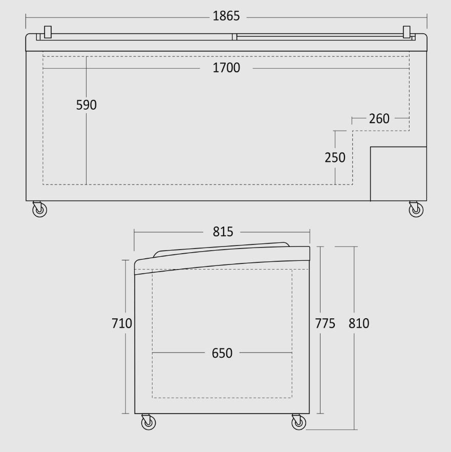 Klaaskaanega sügavkülmkirst Scandomestic - Image 2