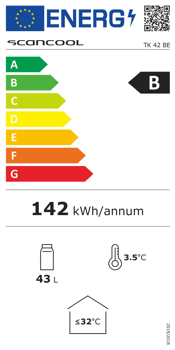Tünn-külmik 43 liitrit Scandomestic , must - Image 3