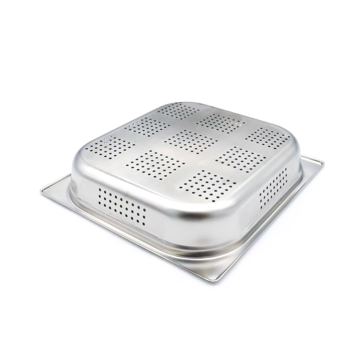 Gastronormkonteiner 2/3 GN - perforeeritud - 6,5cm sügavus - 32,5 x 35,4cm - roostevaba teras