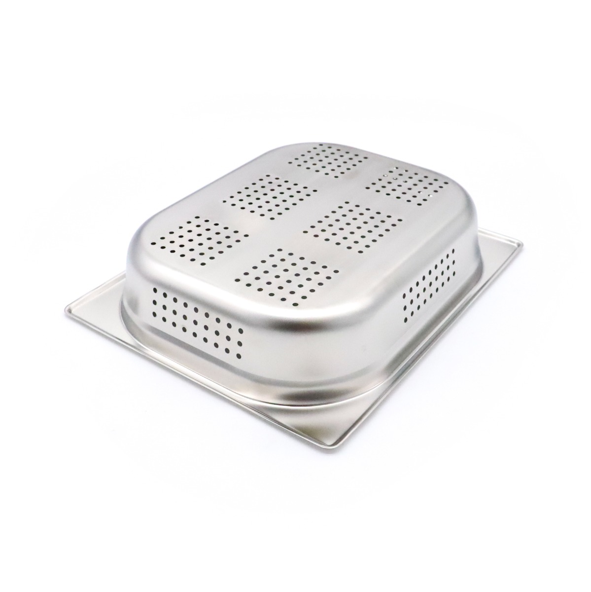 Gastronormkonteiner 1/2 GN - perforeeritud - 6,5cm sügavus - 32,5 x 26,5cm - roostevaba teras