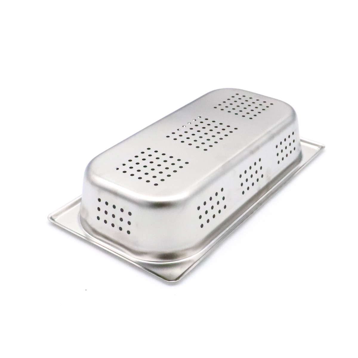 Gastronormkonteiner 1/3 GN - perforeeritud - 6,5cm sügavus - 32,5 x 17,6cm - roostevaba teras