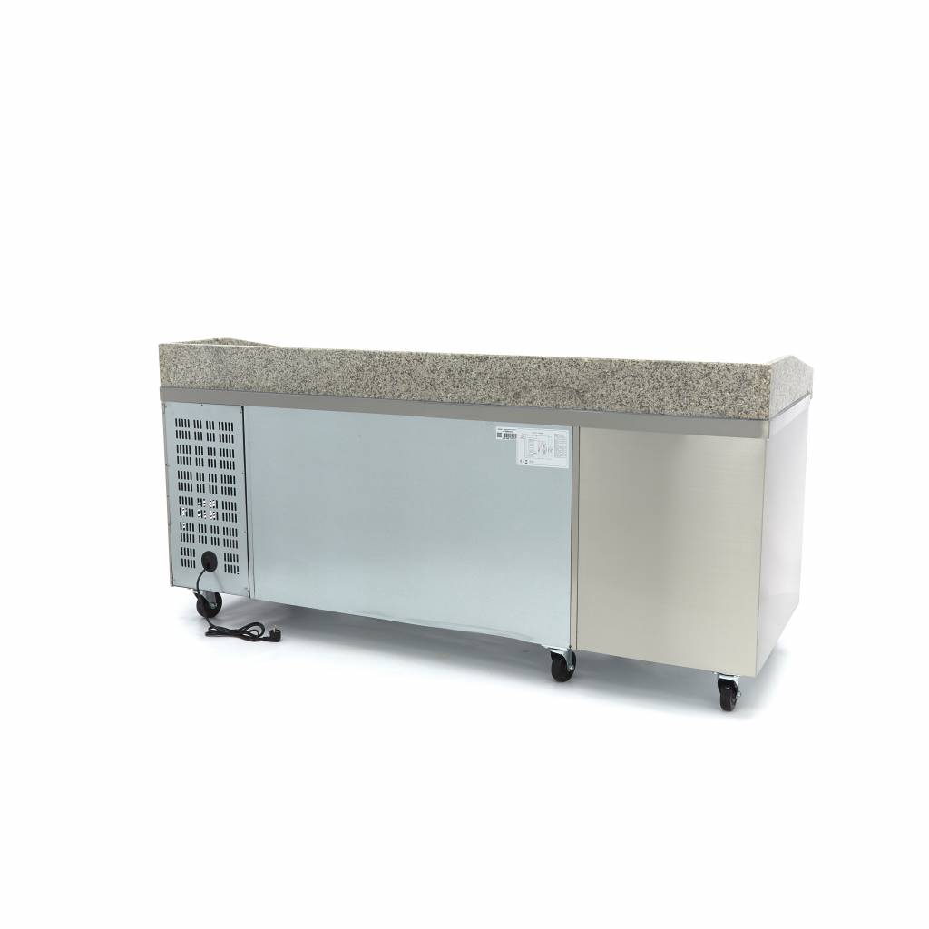 Pitsa ettevalmistamise külmik – 202 cm – 2 ust – 7 sahtlit - Image 4