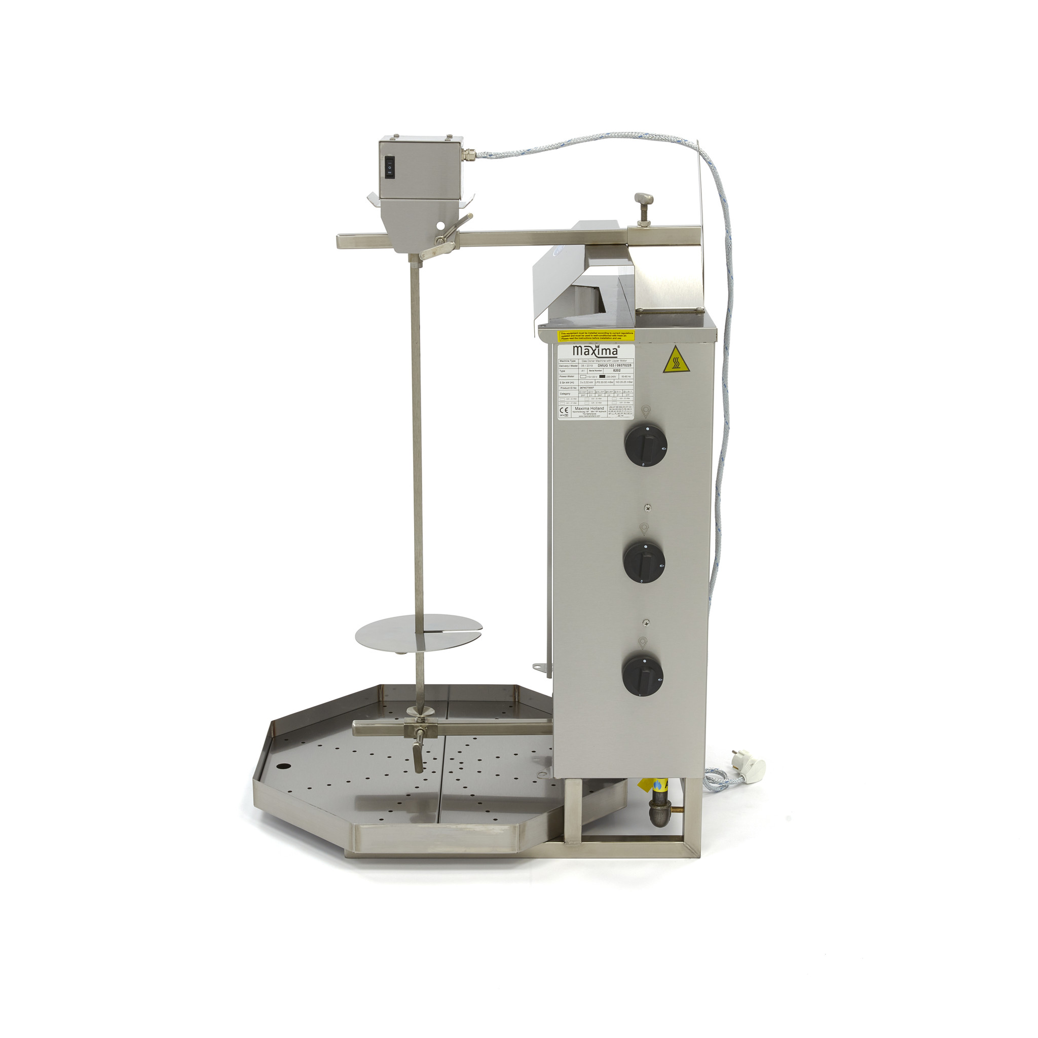 Kebabgrill gaasiga - 3 põletit - 30kg liha - Image 3