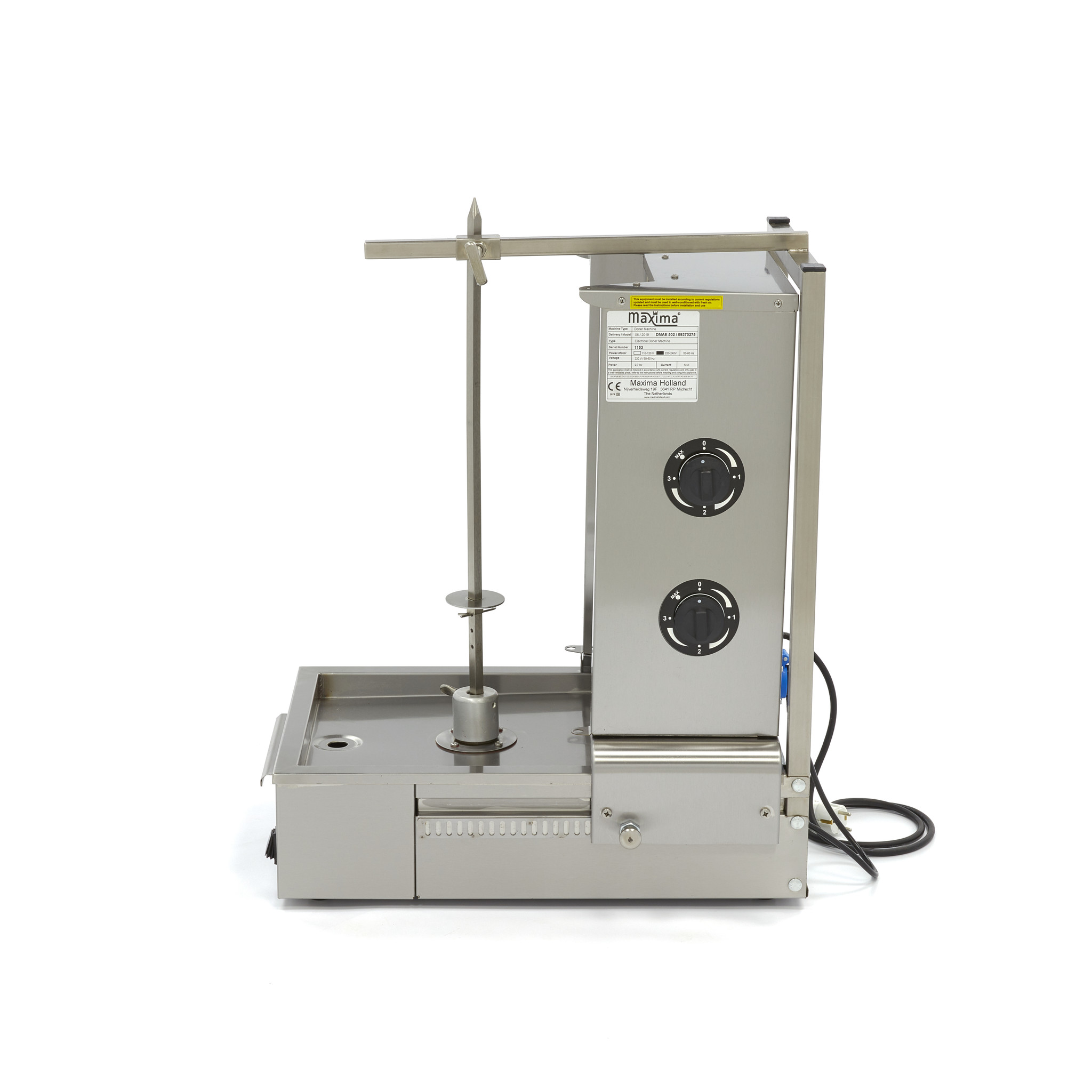 Kebabgrill - 2 põletit - 20kg liha - elektriline - Image 3