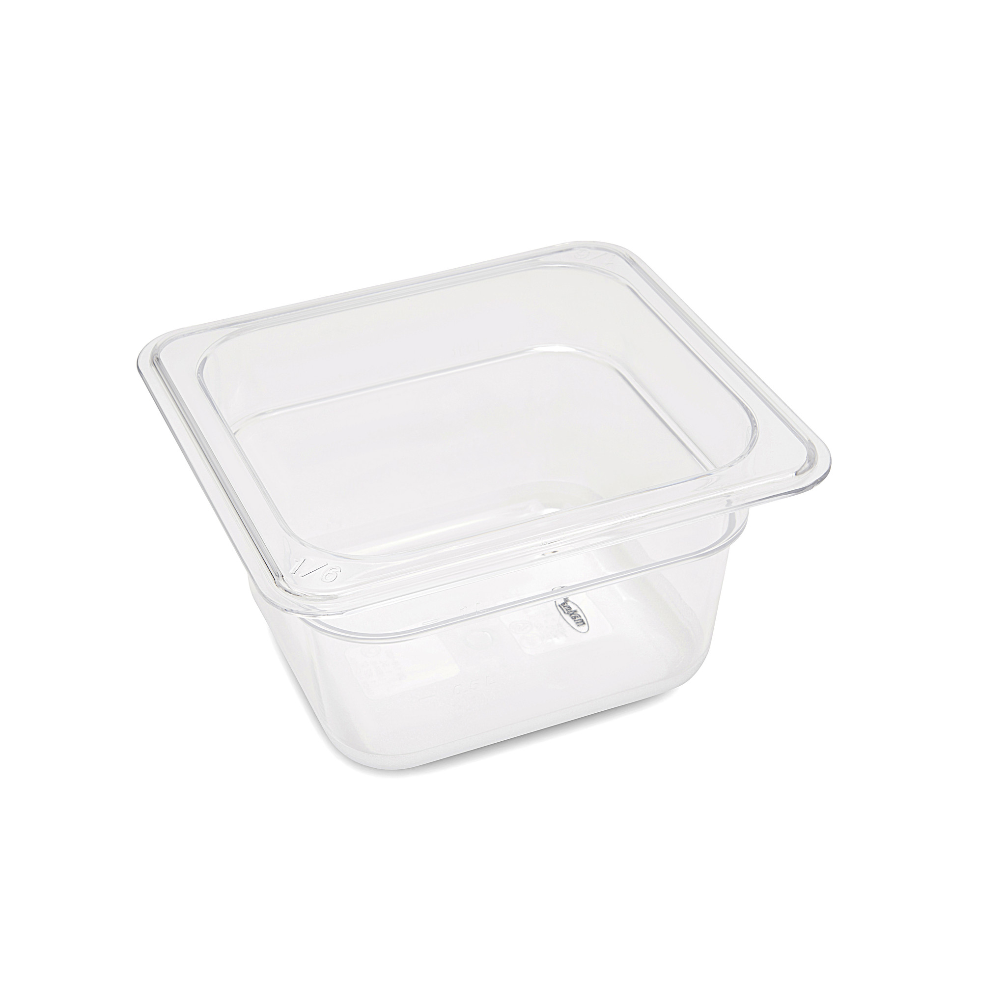 Gastronorm konteiner 1/6 GN - 10cm sügavus - 17,6 x 16,2 cm - Polükarbonaat