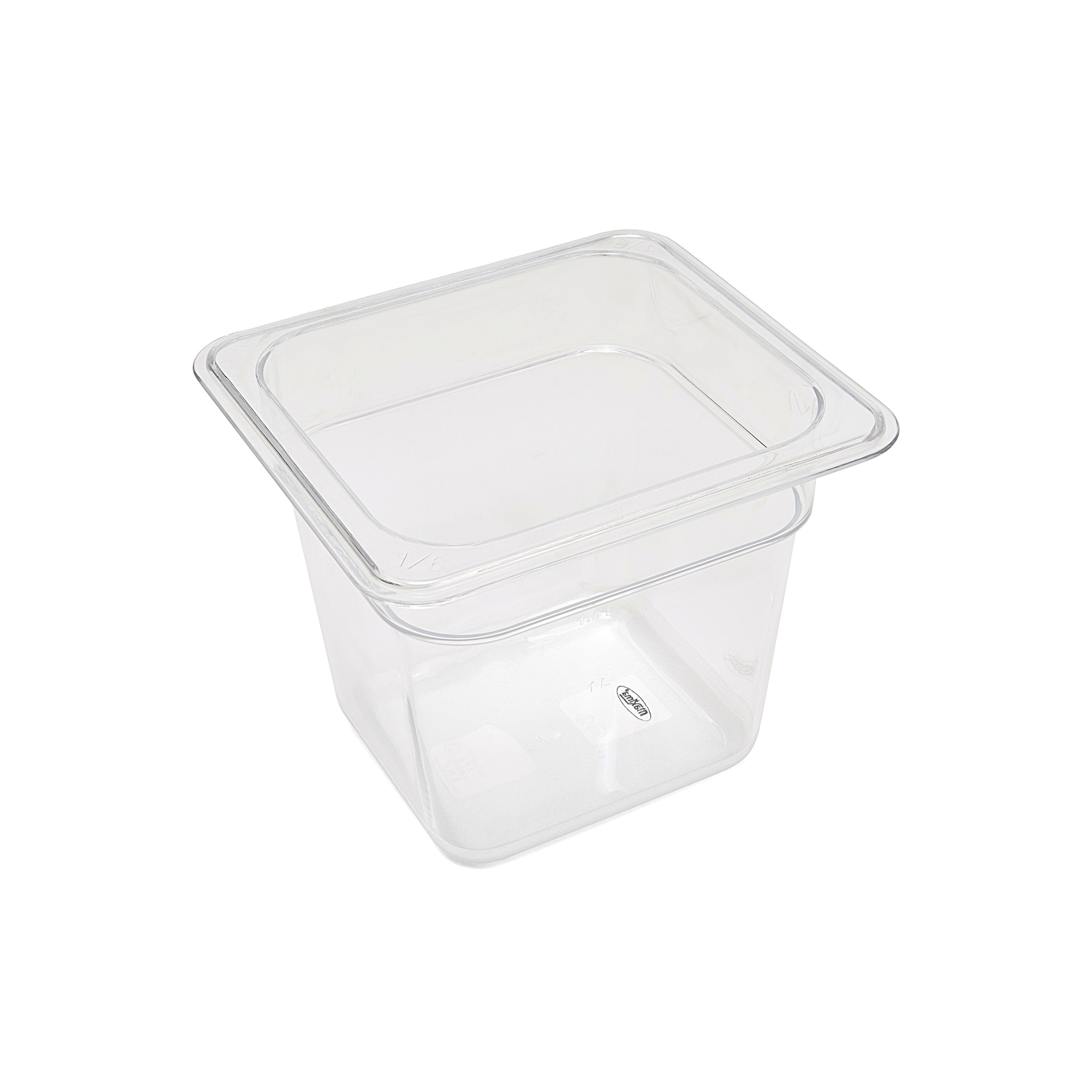 Gastronorm konteiner 1/6 GN - 15cm sügav - 17,6 x 16,2 cm - Polükarbonaat