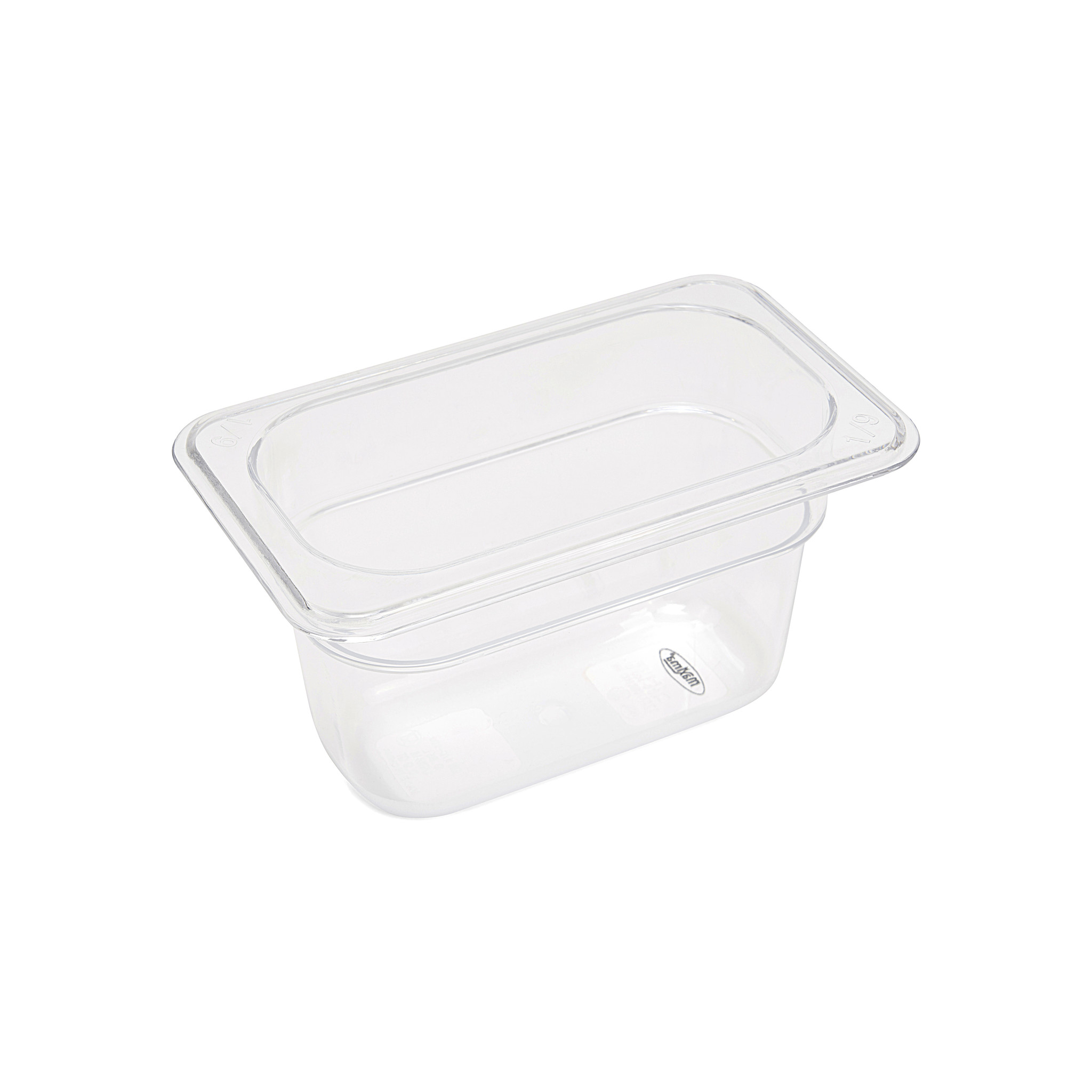 Gastronorm konteiner 1/9 GN - 10cm sügavus - 17,6 x 10,8 cm - Polükarbonaat