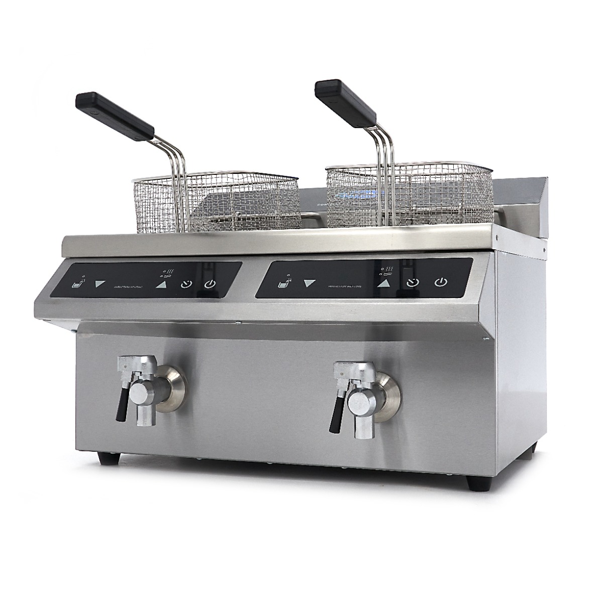 Fritüür 2 x 8L tühjenduskraaniga - induktsioon - topelt korviga - Image 5