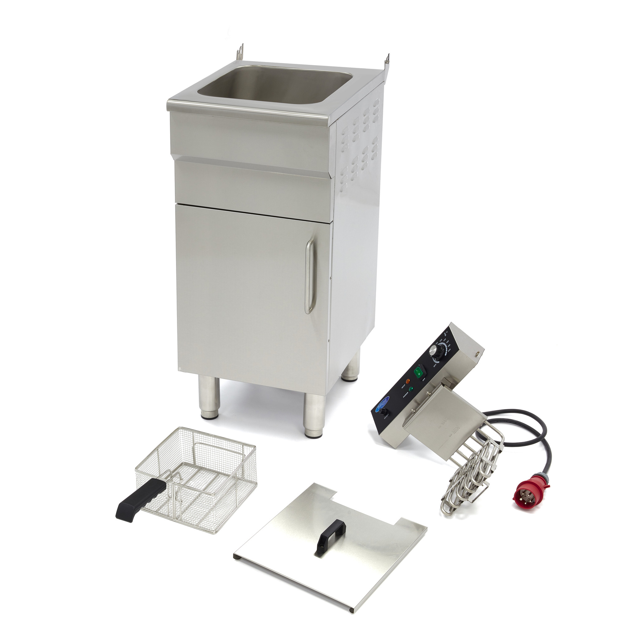 Fritüür - 16L - 1 korv - tühjenduskraaniga ja alusega - 400V - Image 8