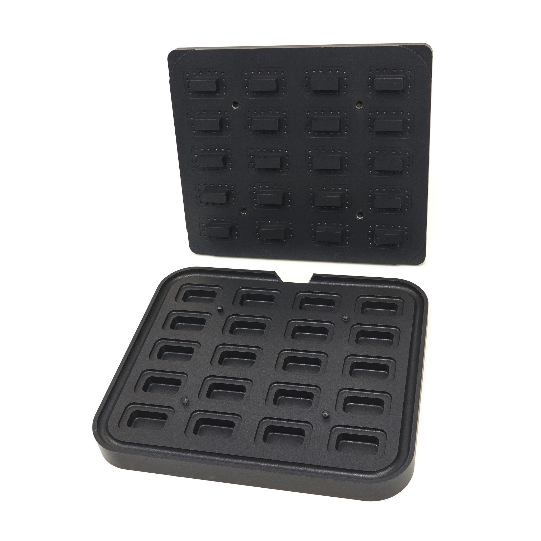 Tordipõhja vorm - ristkülikukujuline - 64x41/45x22 mm - 20 tk