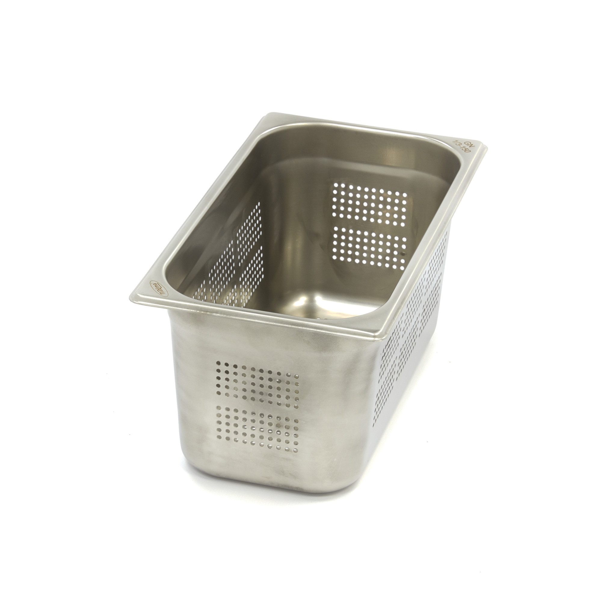 Gastronormkonteiner 1/3 GN - perforeeritud - 15cm sügav - 32,5 x 17,6cm - roostevaba teras