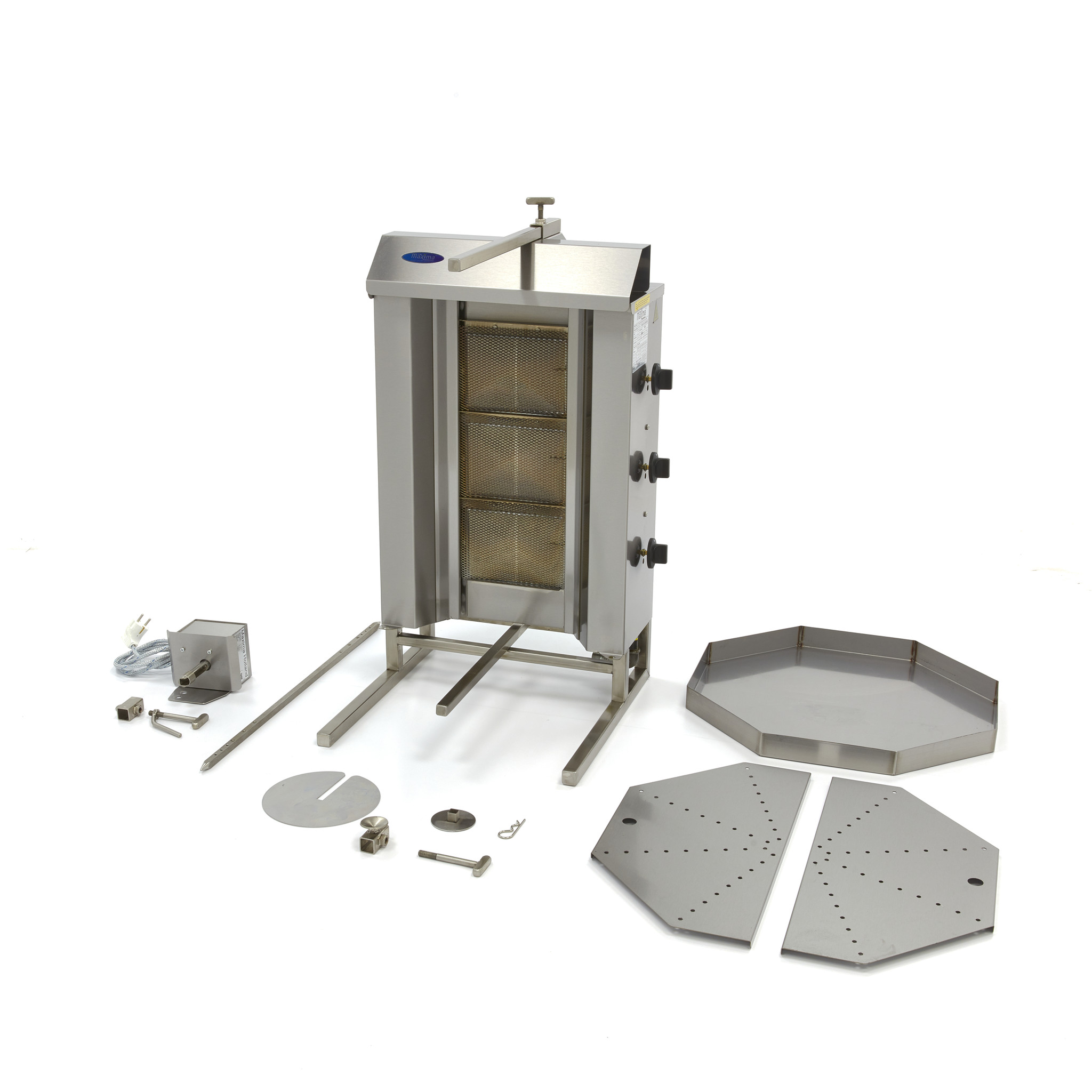 Kebabgrill gaasiga - 3 põletit - 30kg liha - Image 5
