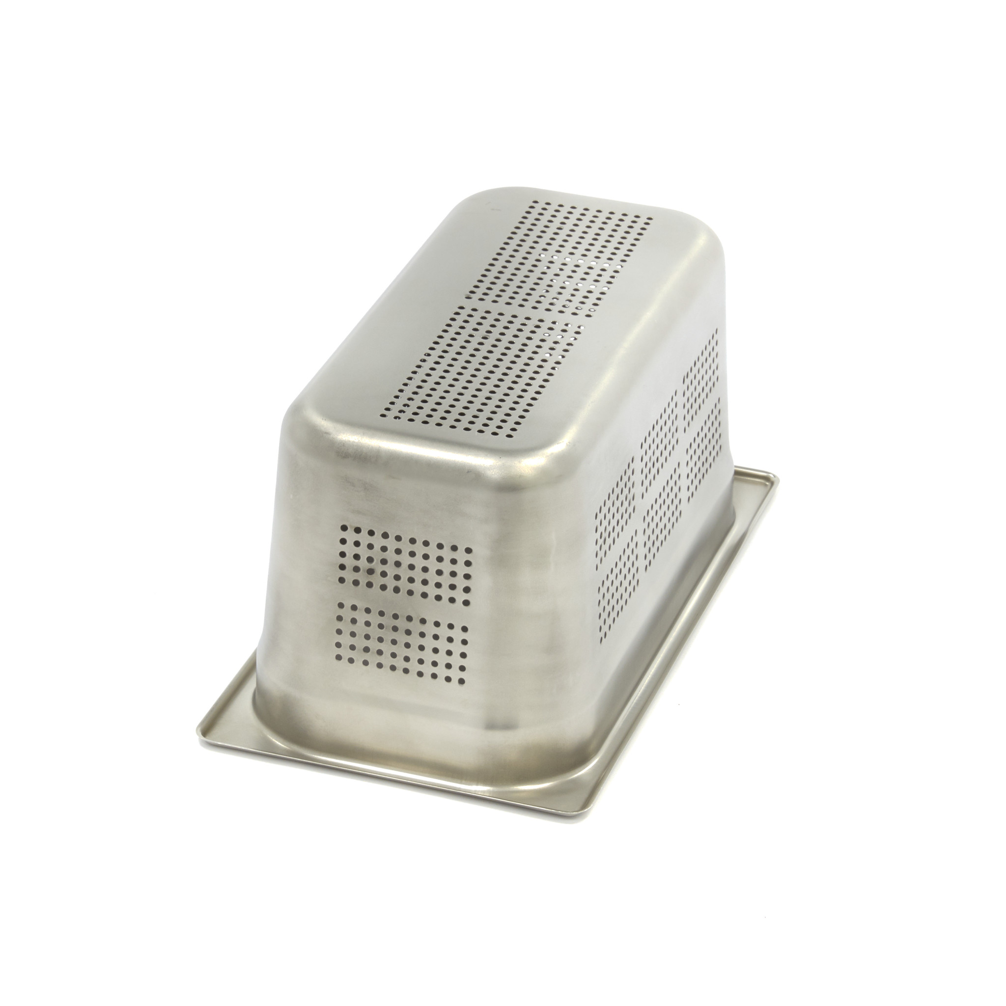Gastronormkonteiner 1/3 GN - perforeeritud - 15cm sügav - 32,5 x 17,6cm - roostevaba teras