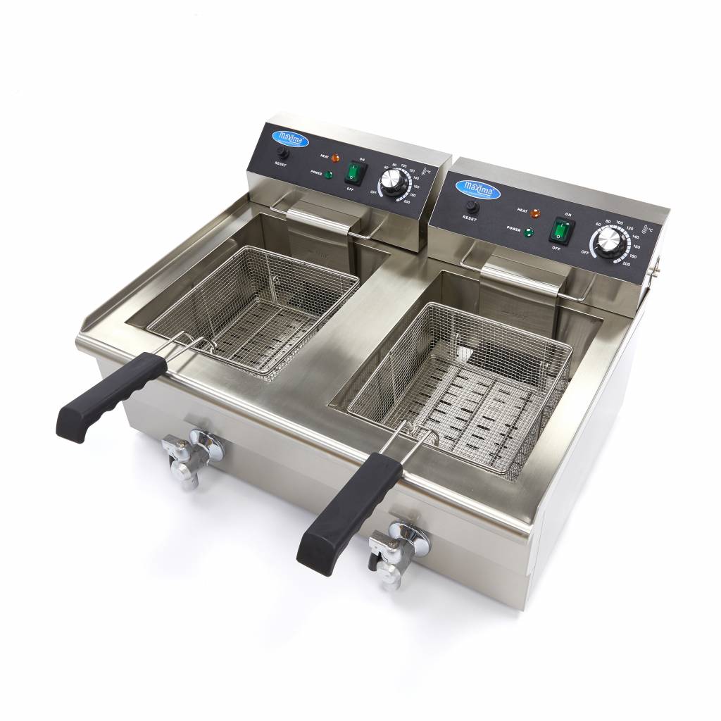 Fritüür 2 x 16L koos tühjenduskraaniga - topeltkorviga - Image 3