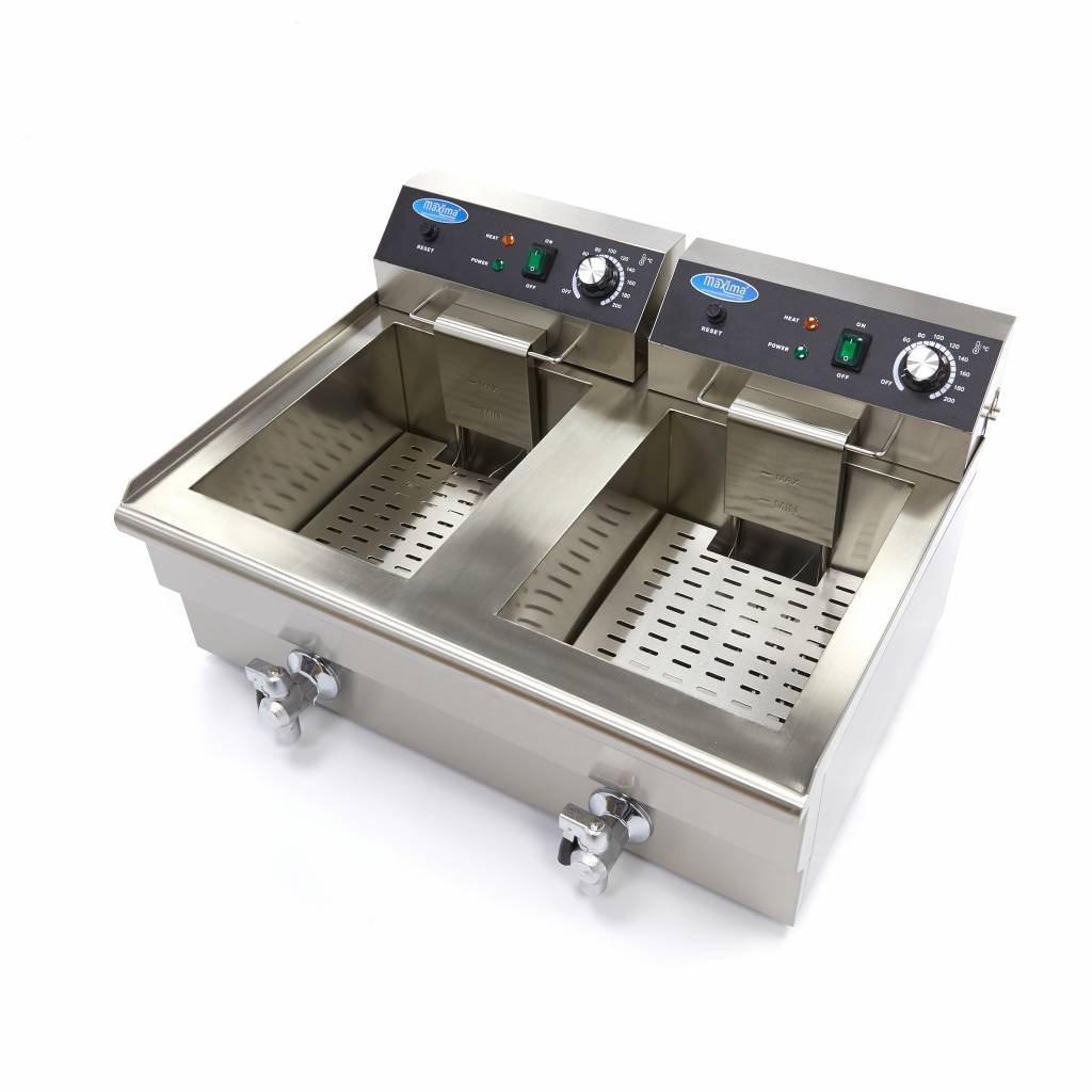 Fritüür 2 x 16L koos tühjenduskraaniga - topeltkorviga - Image 6