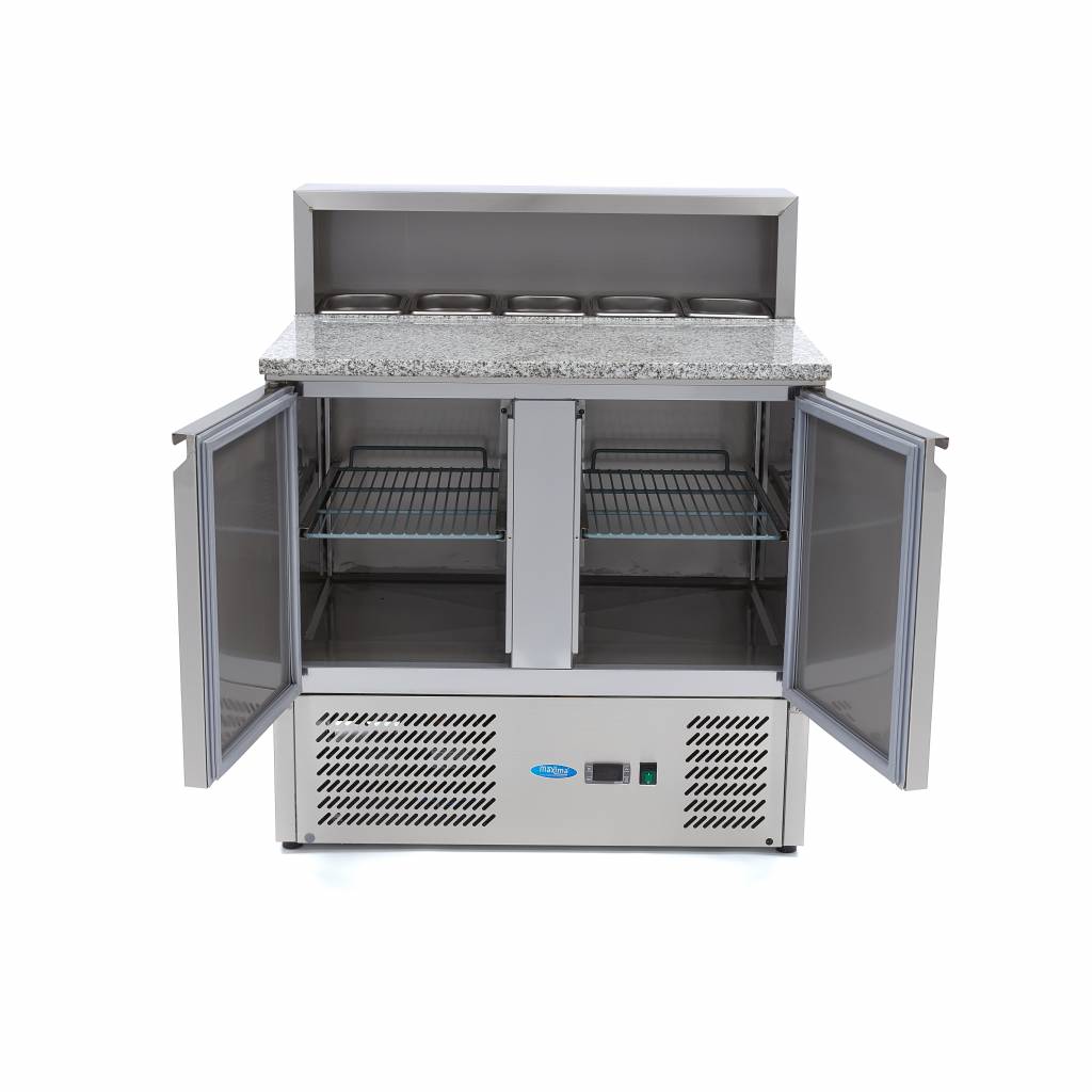 Pizza Prep külmik 2 uksega - 90cm -285L - koos roostevabast terasest kattega - Image 4
