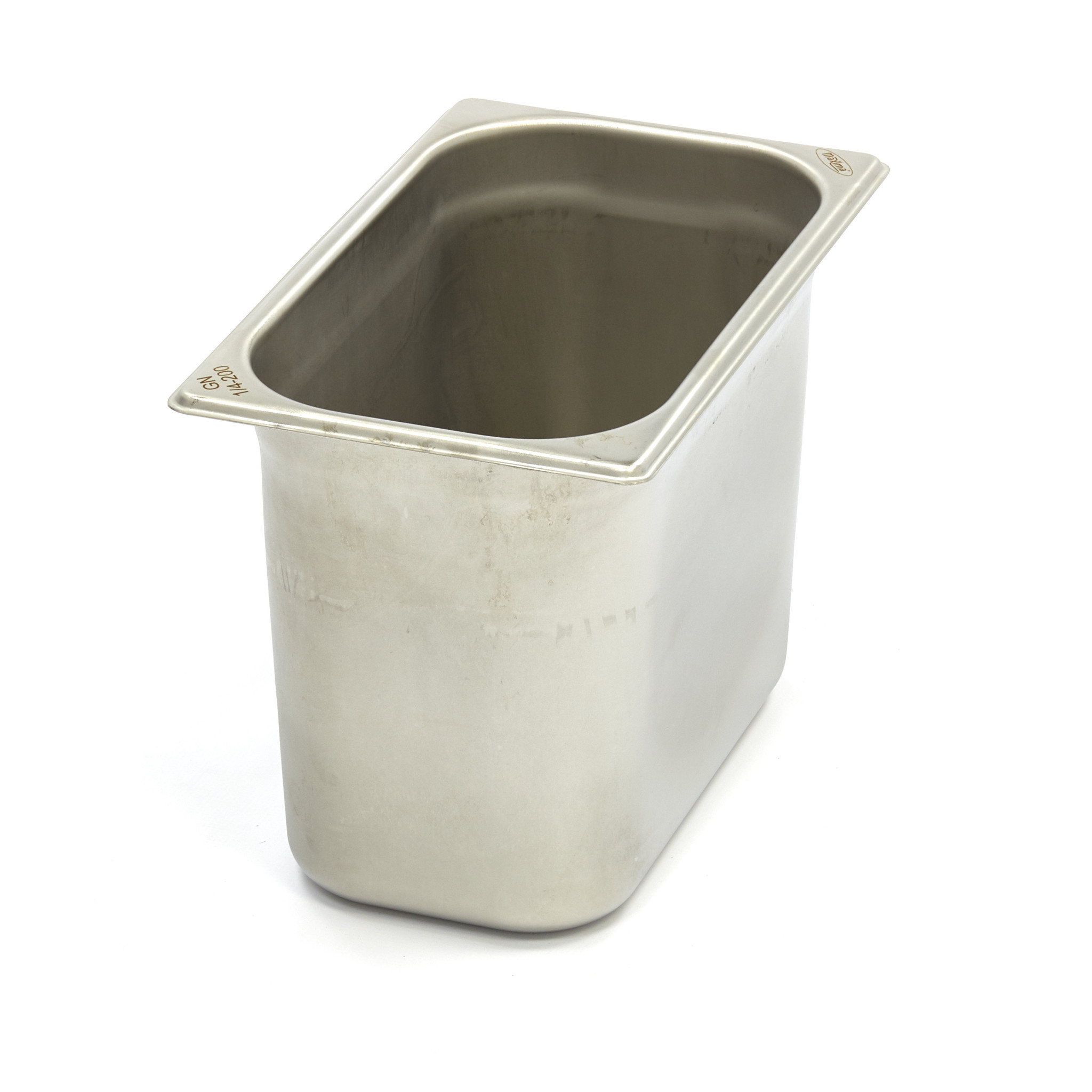 Gastronormkonteiner 1/4 GN - 20cm sügav - 26,5 x 16,2cm - Roostevaba teras