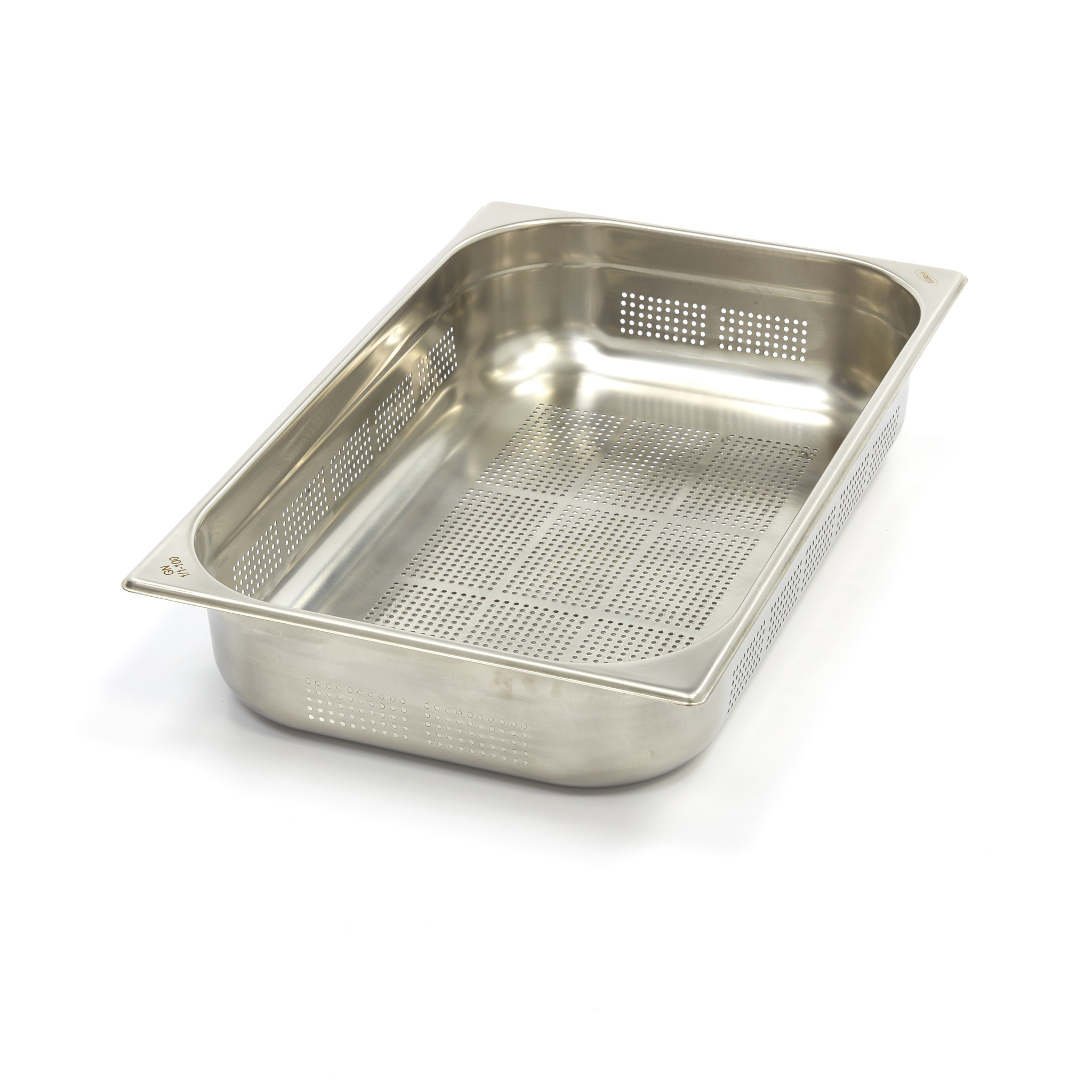 Gastronormkonteiner 1/1 GN - perforeeritud - 10cm sügavus - 53 x 32,5cm - roostevaba teras
