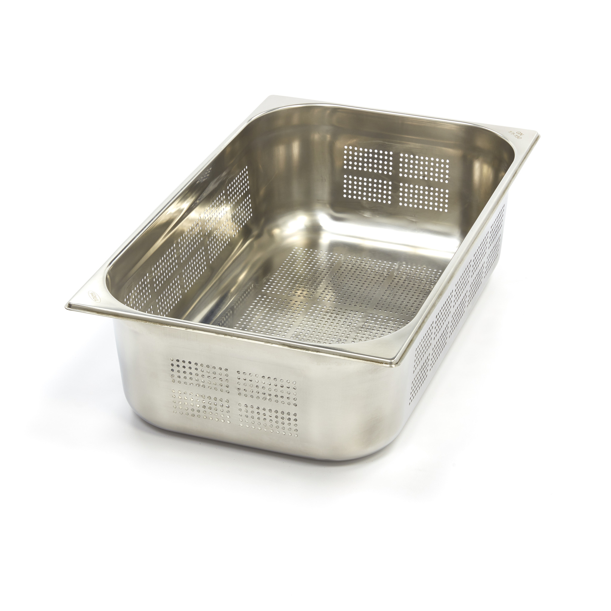 Gastronormkonteiner 1/1 GN - perforeeritud - 15cm sügavus - 53 x 32,5cm - roostevaba teras