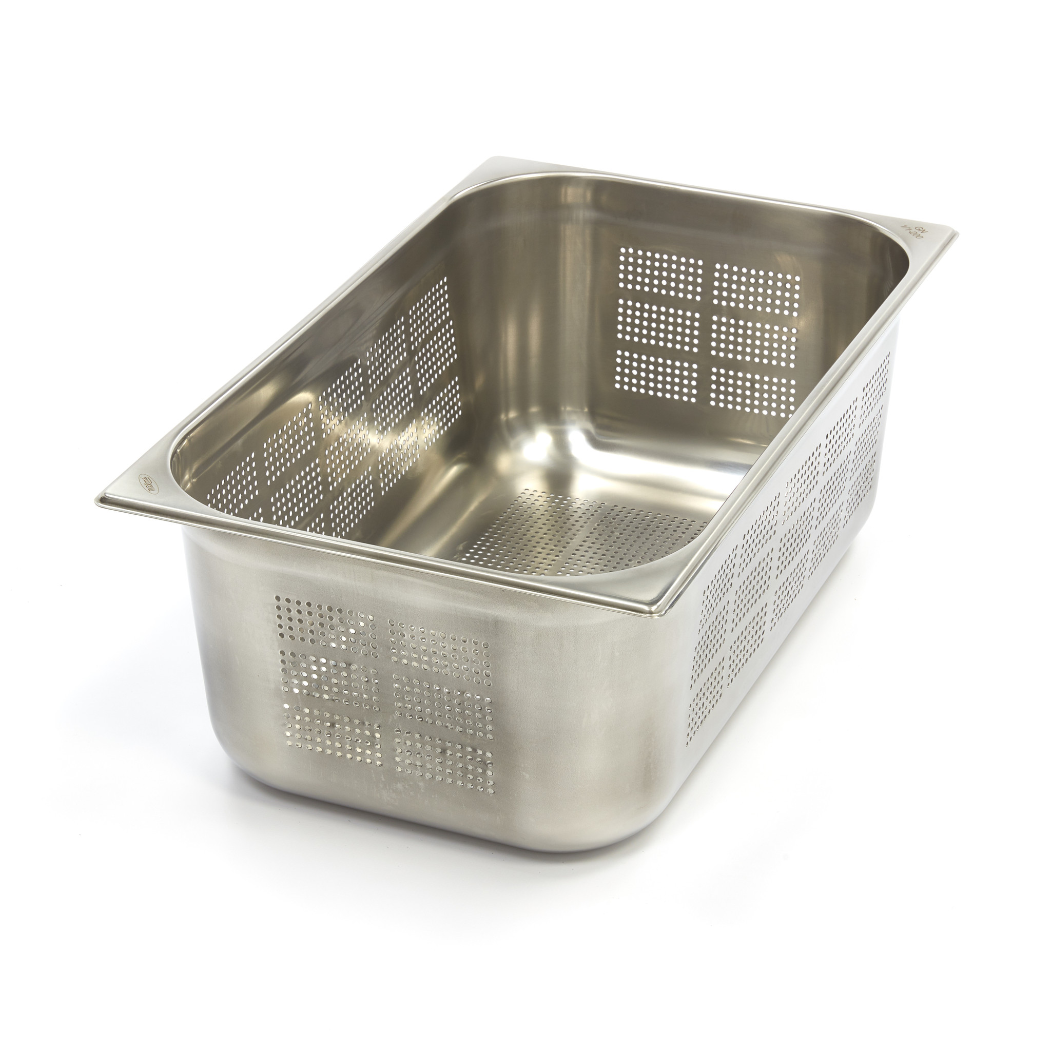 Gastronormkonteiner 1/1 GN - perforeeritud - 20cm sügavus - 53 x 32,5cm - roostevaba teras