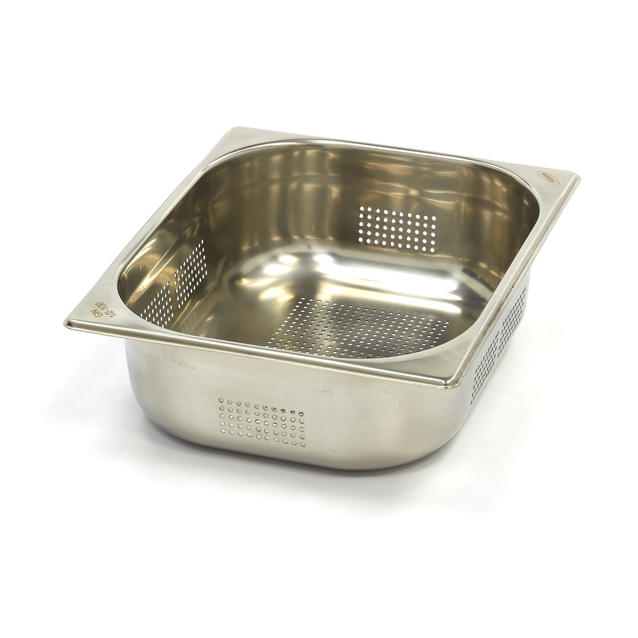 Gastronormkonteiner 1/2 GN - perforeeritud - 10cm sügav - 32,5 x 26,5cm - roostevaba teras