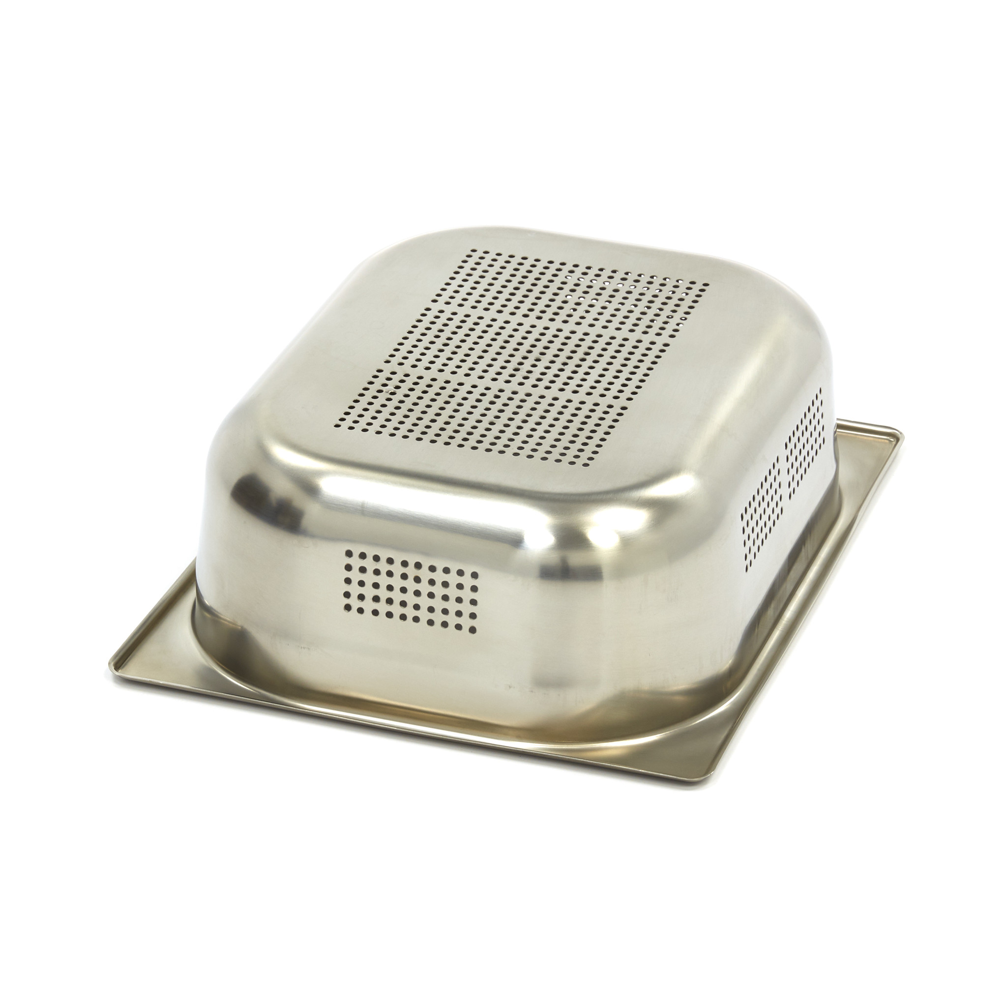 Gastronormkonteiner 1/2 GN - perforeeritud - 10cm sügav - 32,5 x 26,5cm - roostevaba teras