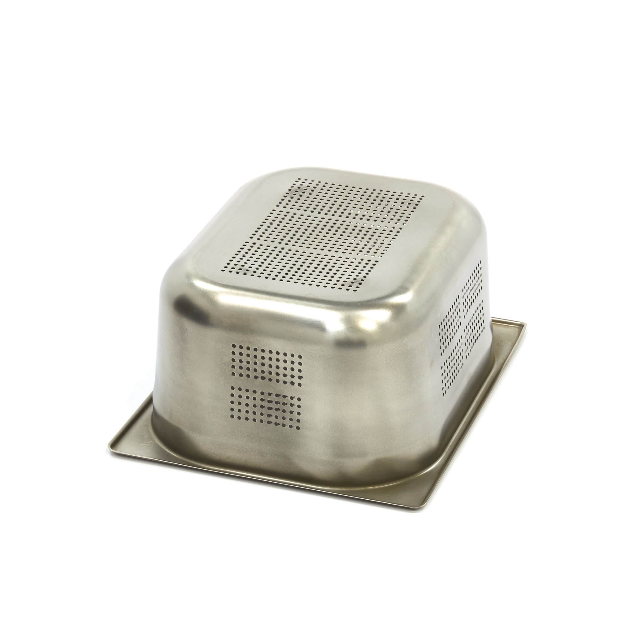 Gastronormkonteiner 1/2 GN - perforeeritud - 15cm sügav - 32,5 x 26,5cm - roostevaba teras