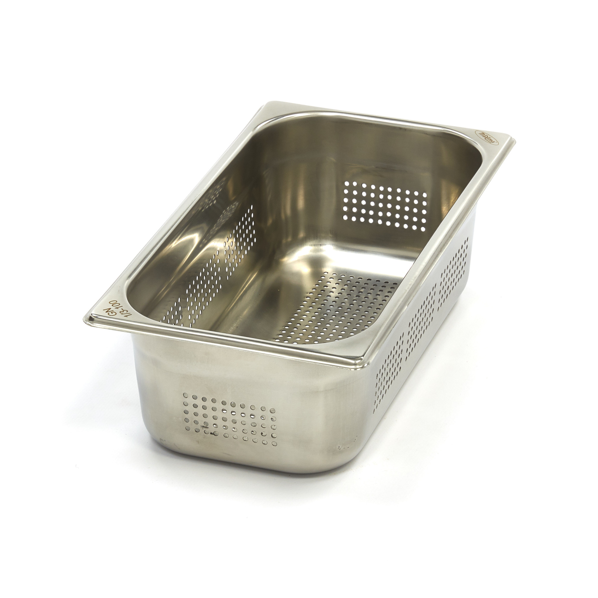 Gastronormkonteiner 1/3 GN - perforeeritud - 10cm sügavus - 32,5 x 17,6cm - roostevaba teras