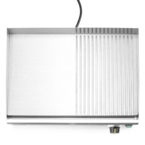 Plaatgrill pooleldi rihveldatud, HENDI, Kitchen Line, 230V/2400W, 527x404x(H)233mm
