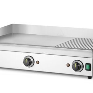 Plaatgrill 1/3 rihveldatud, HENDI, Kitchen Line, 230V/3500W, 697x474x(H)241mm