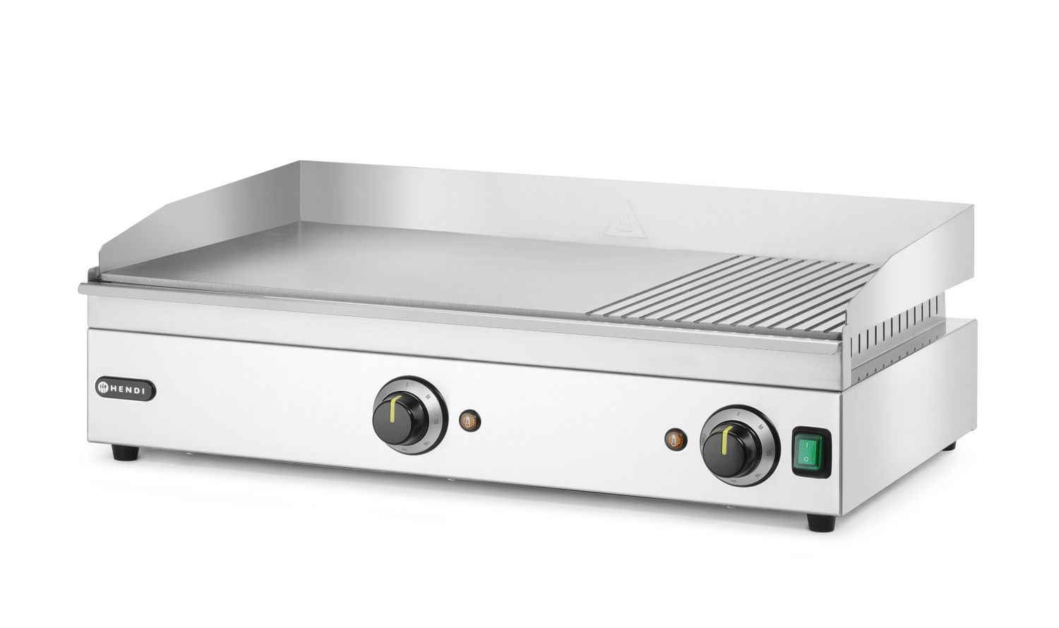 Plaatgrill 1/3 rihveldatud, HENDI, Kitchen Line, 230V/3500W, 697x474x(H)241mm