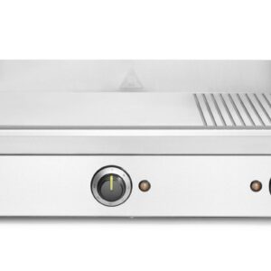 Plaatgrill 1/3 rihveldatud, HENDI, Kitchen Line, 230V/3500W, 697x474x(H)241mm