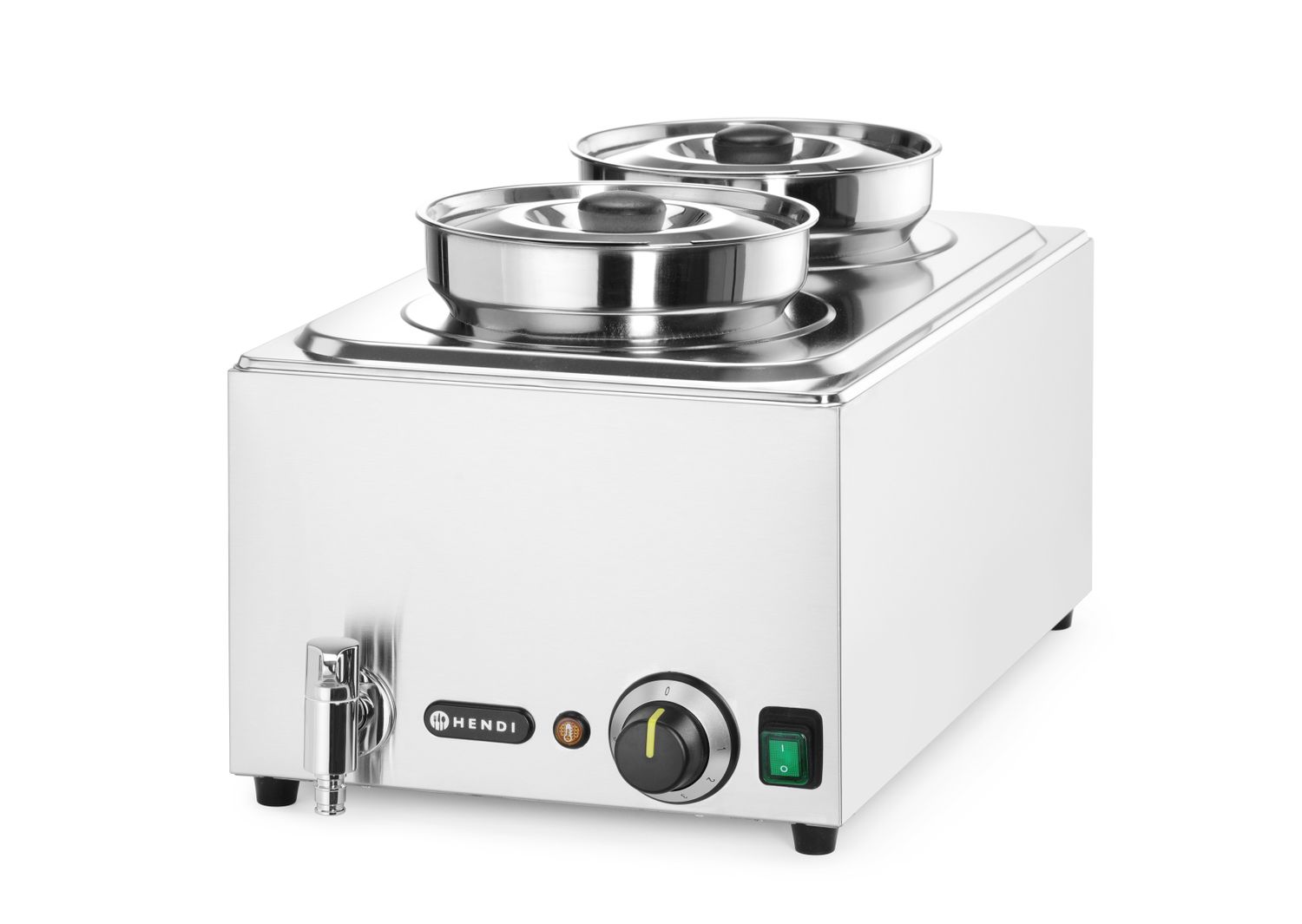Komplekt: Bain-marie Ranger + 2x 4L konteiner koos kaanega, HENDI, GN (H)150mm, 8L, 230V/1000W, 604x332x(H)315mm