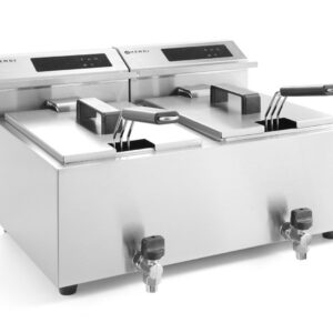 Kraaniga fritüür Profi Line - 2 x 8 l, HENDI, Profi Line, 16L, 230V/7000W, 605x515x(H)350mm