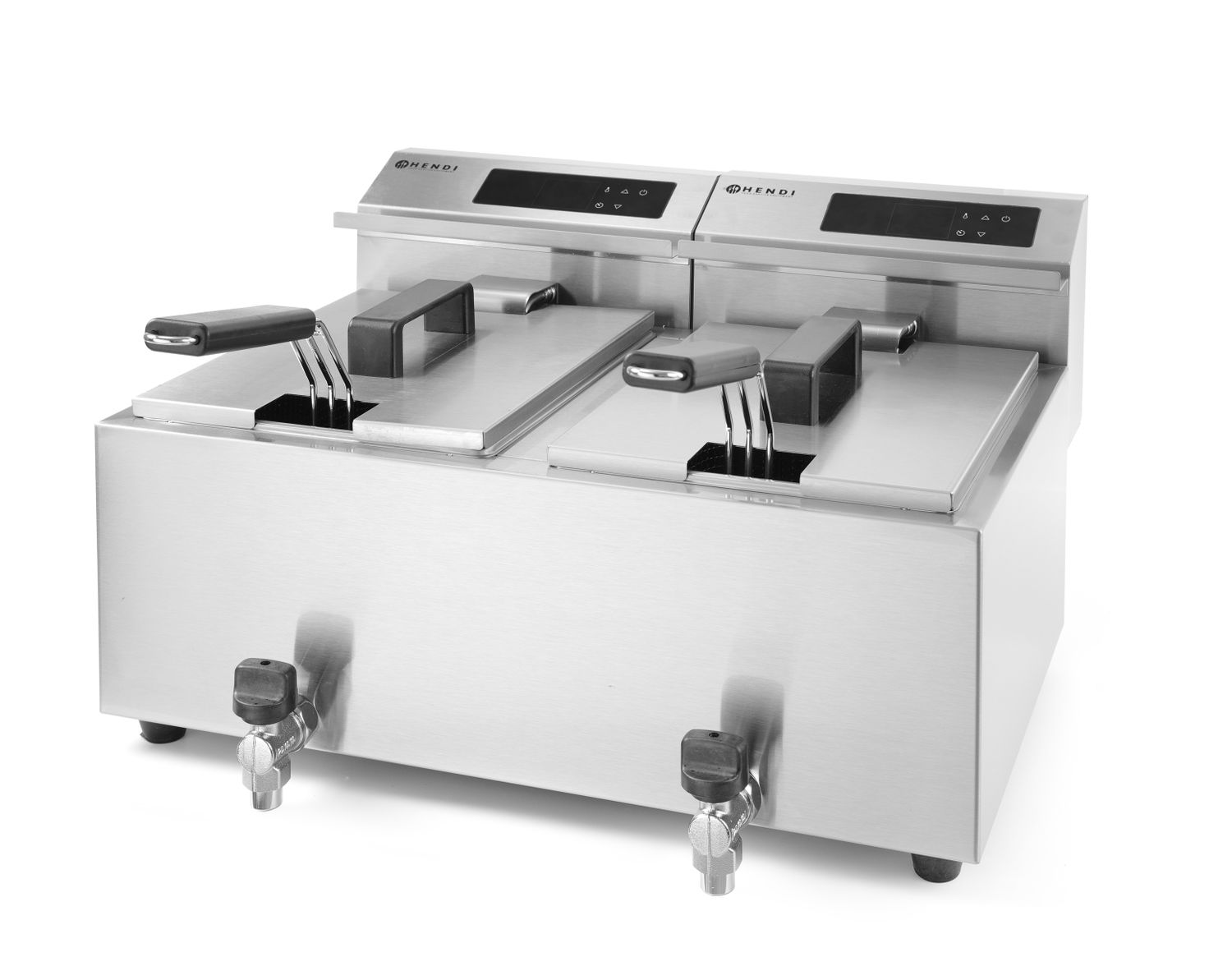 Kraaniga fritüür Profi Line - 2 x 8 l, HENDI, Profi Line, 16L, 230V/7000W, 605x515x(H)350mm - Image 4