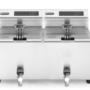 Kraaniga fritüür Profi Line - 2 x 8 l, HENDI, Profi Line, 16L, 230V/7000W, 605x515x(H)350mm