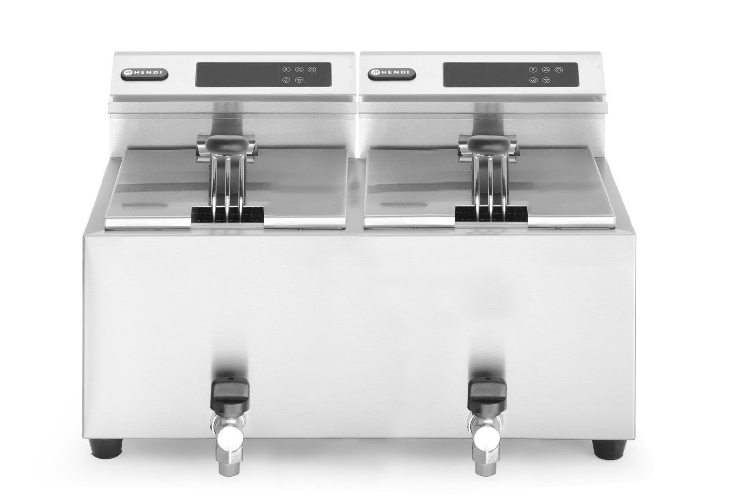 Kraaniga fritüür Profi Line - 2 x 8 l, HENDI, Profi Line, 16L, 230V/7000W, 605x515x(H)350mm
