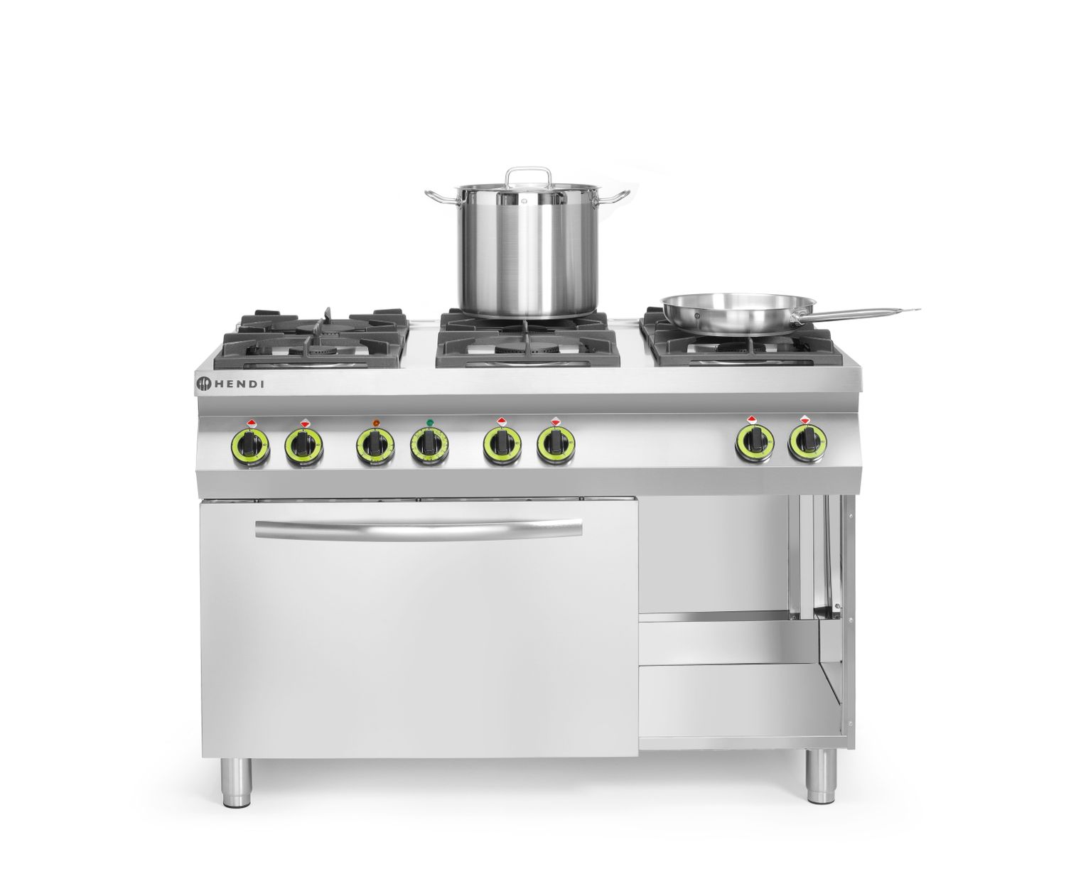 Gaasipliit Kitchen Line 6-põletikuga konvektsiooniahju GN 1/1, HENDI, Kitchen Line, 230V/3000W, 28,5kW, 1200x722x(H)900mm - Image 4