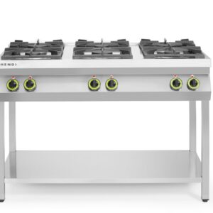 Gaasipliit 6-põletikuga avatud alusega, HENDI, 28,5kW, 1200x700x(H)900mm