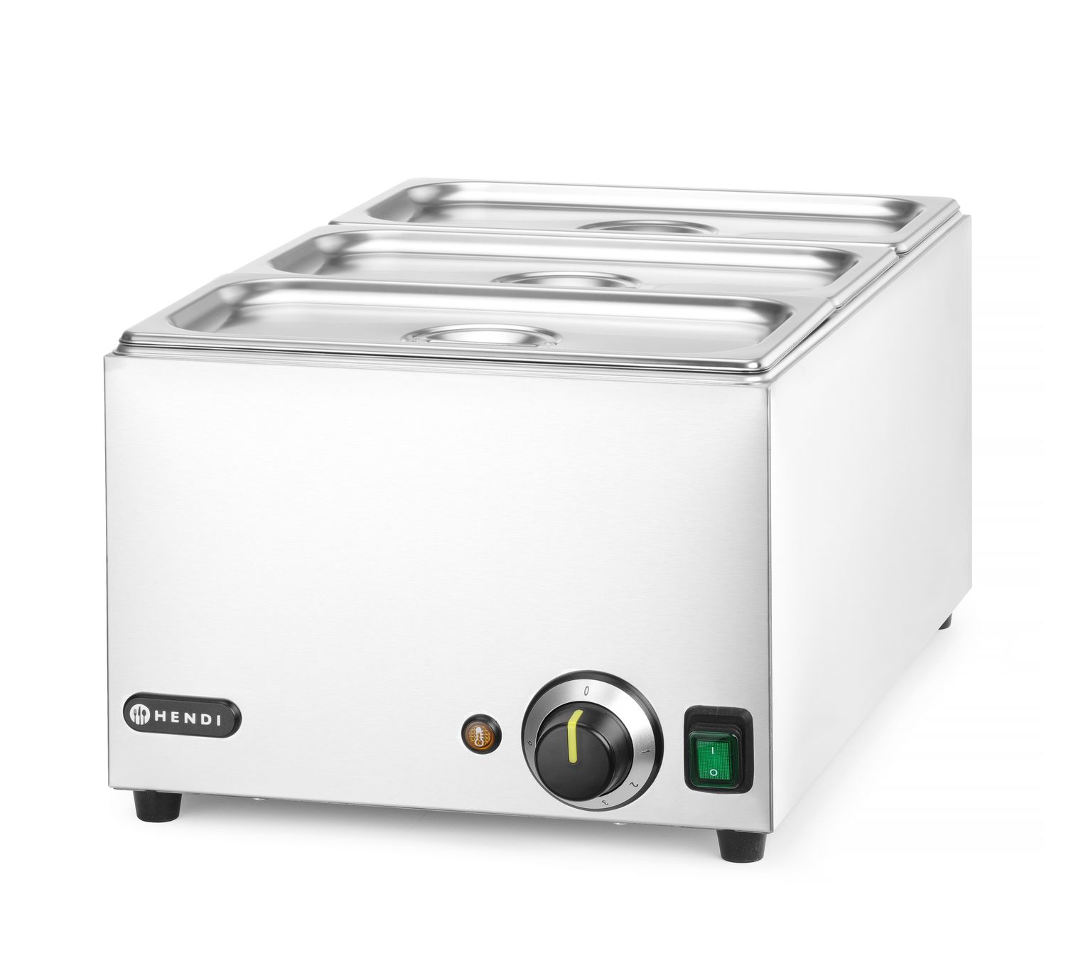 Komplekt: Bain-marie RANGER + 3x GN 1/3 koos kaanega, HENDI, GN (H)150mm, GN 1/1, 230V/1000W, 590x332x(H)242mm